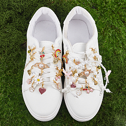 Legierung Emaille Schuhe Charms&nbsp;HJEW-ME00080