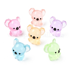 30 ornement koala en résine lumineuse de 6 couleurs&nbsp;DJEW-CJ0001-18