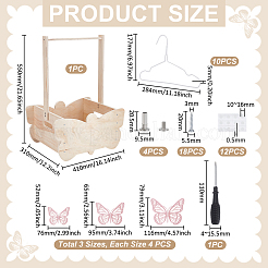 1 Stück DIY Sperrholz Baby-Kleiderkorb-Set&nbsp;AJEW-UN0002-80