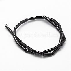 Natürliche schwarze Onyxperlenstränge&nbsp;G-P161-38-13x4mm