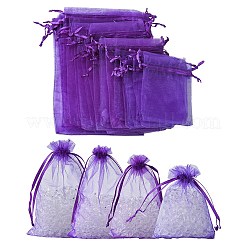 30 Stück 4 Stile rechteckige Organzabeutel Schmuckaufbewahrungsbeutel Hochzeitsgeschenk Party Mesh Kordelzug Geschenk&nbsp;OP-FS0001-01E