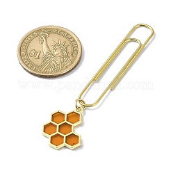 Emaille-Anhänger-Lesezeichen aus Bienen-Blumen-Legierung&nbsp;AJEW-JK00307