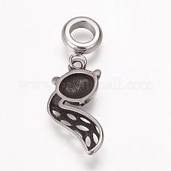 Dijes colgantes europeos de acero inoxidable 304&nbsp;OPDL-K001-17AS
