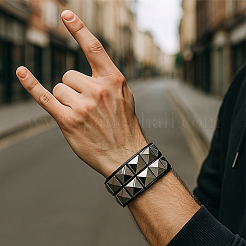 5 Stück 5 Stile PU Wickelkordel Armbänder Set&nbsp;BJEW-GO0002-14