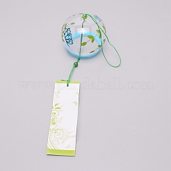 Carillons éoliens en verre de peinture ronde japonaise&nbsp;CF-TAC0001-04B
