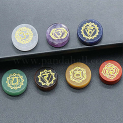 1 Set Chakra-Thema natürliche Edelstein-Display-Dekorationen&nbsp;G-FG0001-05