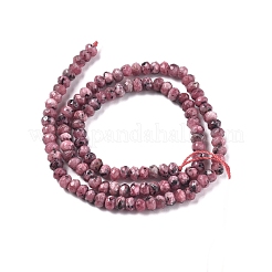 Chapelets de perles en rondelles en jade de Malaisie naturel teint&nbsp;G-E316-2x4mm-38