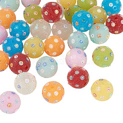 40 Stück handgefertigte Strassperlen aus Acrylharz in 8 Farben.&nbsp;CLAY-TA0001-90B