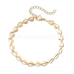 Bracelet à maillons en forme de cœur en acier inoxydable 304&nbsp;BJEW-JB13368