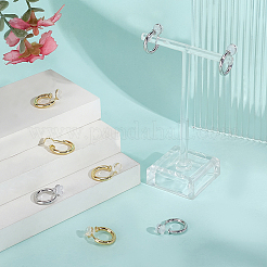 8 paire de boucles d'oreilles à clip en laiton pour femmes et hommes&nbsp;KK-SC0008-15B