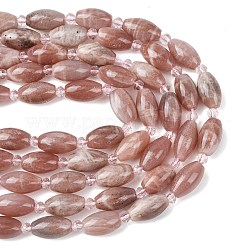 Natürliche sunstone Perlen Stränge&nbsp;G-G453-C06-8x13mm