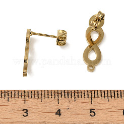 Placcatura ionica (ip) 304 acciaio inossidabile orecchini a perno&nbsp;STAS-I206-86G