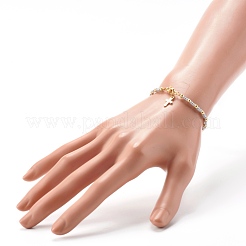 Braccialetto di perline di semi di vetro per le donne della ragazza&nbsp;BJEW-JB06746-03