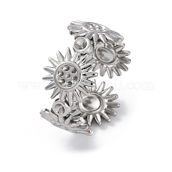 Componenti per anello polsino aperto in acciaio inossidabile 304&nbsp;RJEW-F174-02P