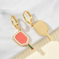 Boucles d'oreilles créoles en laiton pour femmes&nbsp;EJEW-A168-08G