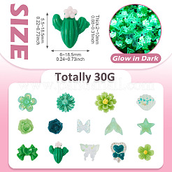 Cabochons en résine opaque lumineuse de 30 g&nbsp;CRES-TA0001-55B