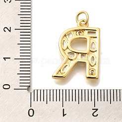 Messing micro pave klare zirkonia anhänger&nbsp;KK-G521-01G-R