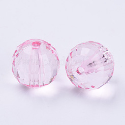 Perles en acrylique transparente&nbsp;TACR-Q254-8mm-V03