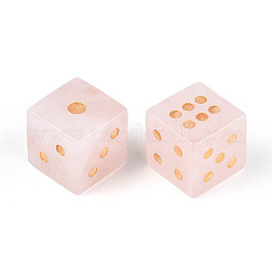 Dadi cubici intagliati in quarzo rosa naturale&nbsp;T144-07E