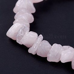 Rosa chip di quarzo si estendono bracciali&nbsp;BJEW-JB01308-01
