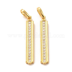 Pendentifs en laiton zircon cubique transparent&nbsp;X-ZIRC-P086-18G