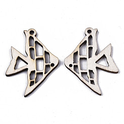 Pendentifs en bois de peuplier naturel non fini&nbsp;WOOD-N006-66
