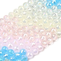 Chapelets de perles en verre électroplaqué&nbsp;EGLA-D300-06-6mm-25