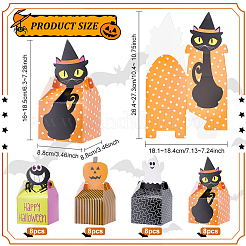 32 scatola di caramelle di carta a tema Halloween in 4 stili&nbsp;CON-BC0007-04