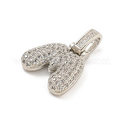 Messing micro pave klare zirkonia anhänger&nbsp;KK-B099-01P-M