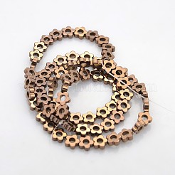 Electroplate non magnetici ematite sintetico fili di perline&nbsp;G-J217C-04