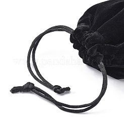 Rettangolo nero di velluto a forma di borse gioielli coulisse&nbsp;X-TP010-2