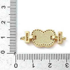 Ciondoli per connettori con maglie a farfalla in micro pavé di ottone con placcatura a cremagliera&nbsp;KK-K385-102G