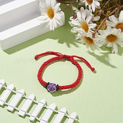 Braccialetto di perline intrecciate di fiori&nbsp;BJEW-JB07684