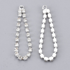Pendentifs de chaîne de coupe en laiton avec strass&nbsp;KK-R129-07S