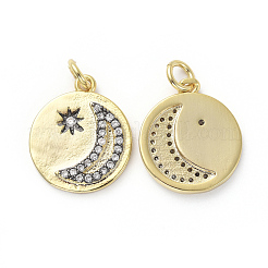 Pendentifs en laiton zircon cubique transparent&nbsp;KK-I658-67