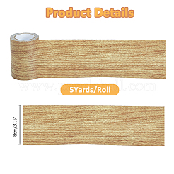 Ruban adhésif pe imitation grain de bois&nbsp;AJEW-WH0270-222I