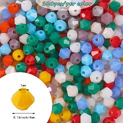 1800pcs 10 couleurs brins de perles de verre opaques de couleur unie&nbsp;GLAA-SZ0001-84