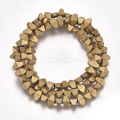 Fili di perle di ematite sintetica non magnetica con placcatura sotto vuoto pvd&nbsp;G-I276-07