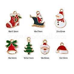 42pcs 7 pendentifs en émail en alliage de style&nbsp;ENAM-LS0001-35