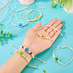 6 Stück 6 Stile Glasperlen geflochtene Perlenarmbänder&nbsp;BJEW-TA0001-21