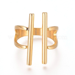 Unisex-Fingerringe aus 304 Edelstahl&nbsp;RJEW-L091-19-G-17mm