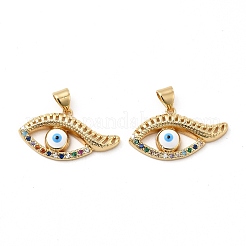 Pendentifs avec zircon cubiques à micro-pavés en laiton&nbsp;KK-H441-53G