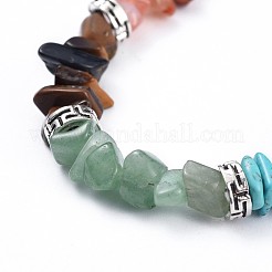 Natürliche & synthetische Mischsteinarmbänder des Chips&nbsp;BJEW-JB04394