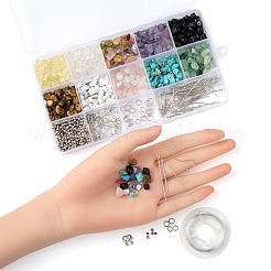 Kit di perline di pietra mista per la creazione di gioielli fai-da-te&nbsp;DIY-FS0002-23