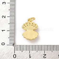 Pendentifs avec zircon cubiques à micro-pavés en laiton&nbsp;KK-I276-08G