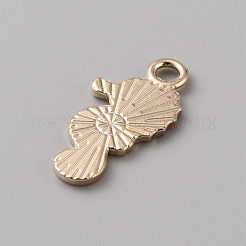 Pendentifs d'émail en alliage&nbsp;ENAM-WH0068-02G-KCG
