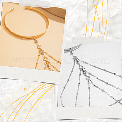 2 bracciale per la parte superiore del braccio in ferro e ottone&nbsp;BJEW-CY0001-11B