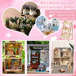 Mini-Holzregal-Möbelmodell&nbsp;AJEW-WH0419-70
