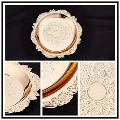 Vassoio per gioielli in lega&nbsp;DJEW-WH0002-02G