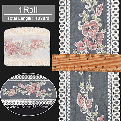 Garniture en dentelle de polyester brodée de 10 mètre&nbsp;OCOR-GF0001-80D